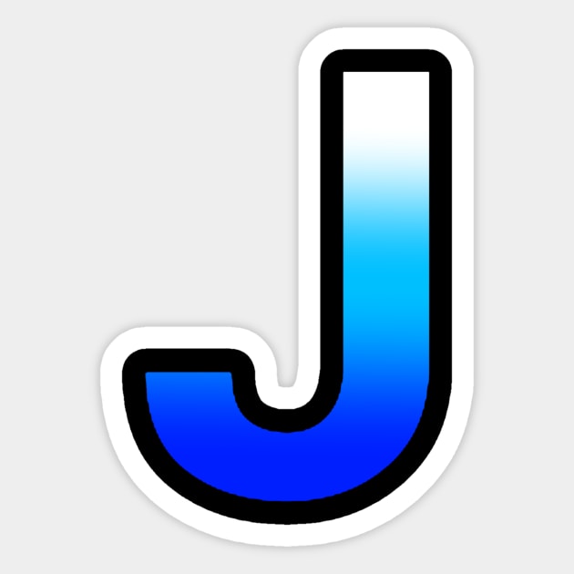 Blue Letter J Sticker by JennaBunnies